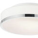 Frosted 2 Light 10 inch Satin Nickel Drum Shade Flush Mount Ceiling Light