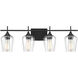 Octave 4 Light 28.75 inch Black Bathroom Vanity Light Wall Light, Essentials