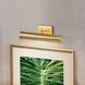 Coates 24 watt 26 inch Dark Wood Finish with Brushed Brass Picture Light Wall Light