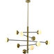 Canada 10 Light 39.37 inch Brass and Black Chandelier Ceiling Light