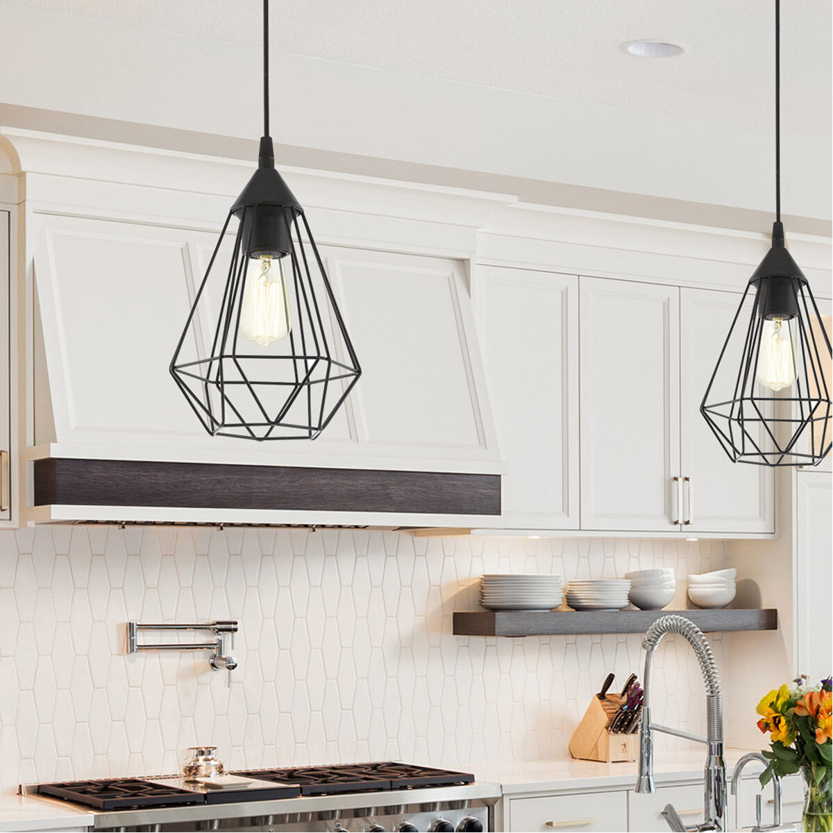 Lindell 1 Light 6.85 inch Matte Black Pendant Ceiling Light