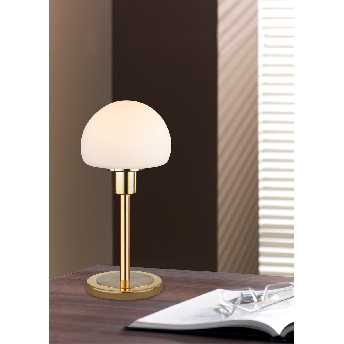 Wilhelm 12 inch 4.50 watt Brass-Matte Table Lamp Portable Light