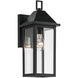 Prin 1 Light 14 inch Black Outdoor Wall Light, Small