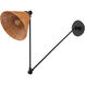 Wicker 1 Light 10 inch Matte Black Wall Mount Wall Light