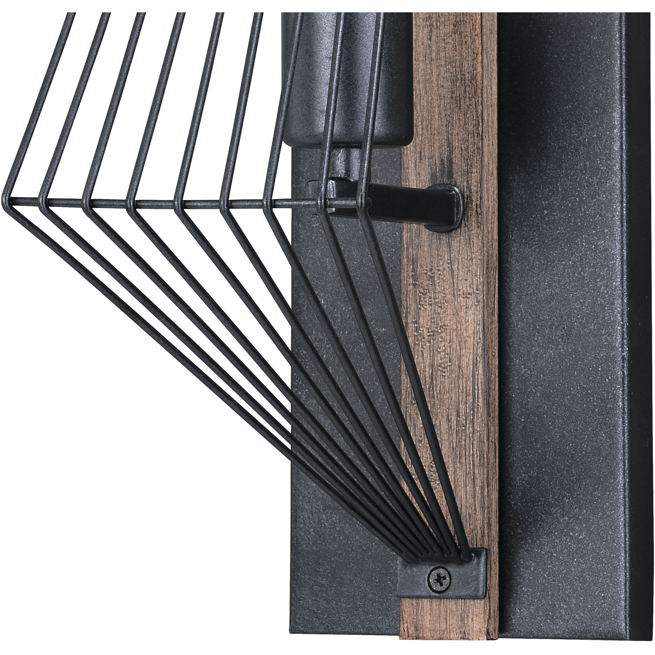 Dearborn LED 4.5 inch Black Iron and Burnished Oak Wall Light in Black Iron with Burnished Oak