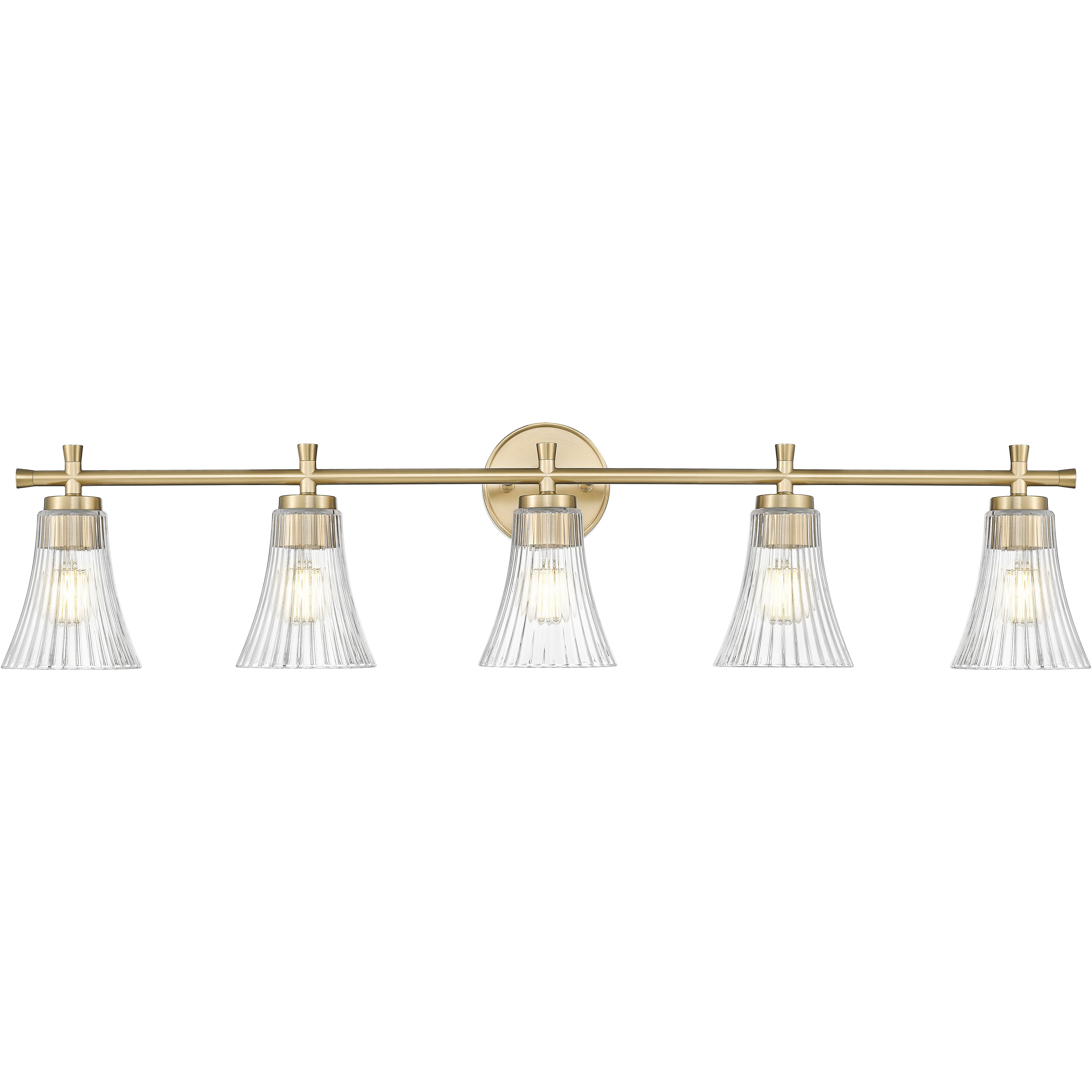 Belle 5 Light 42 inch Modern Gold Bath Vanity Light Wall Light