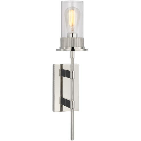 Ray Booth Beza LED 5.25 inch Polished Nickel Tail Sconce Wall Light, Large