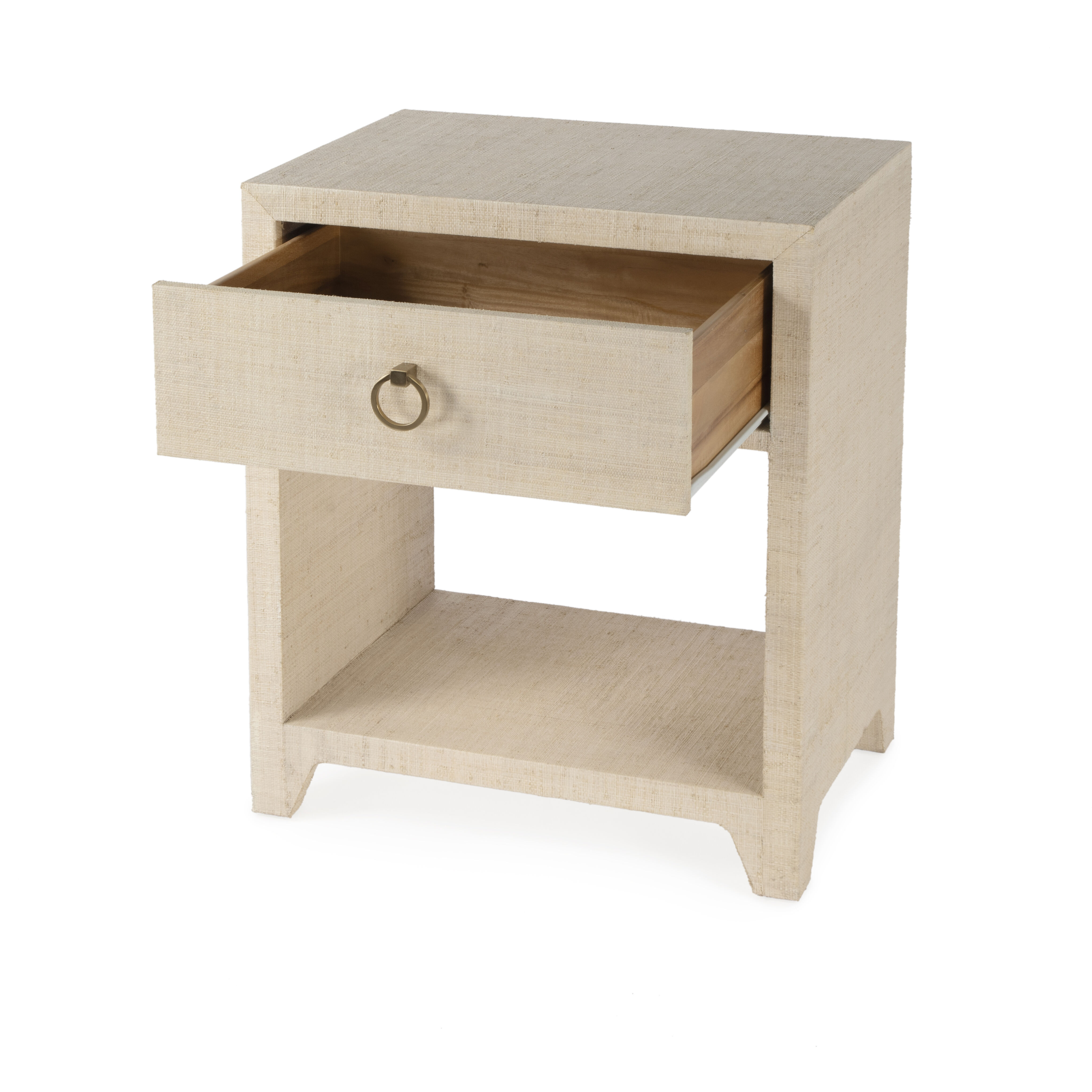 Bar Harbor Raffia 1 Drawer Nightstand in Natural