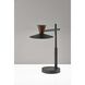 Elmore 16.5 inch 8 watt Black and Walnut Wood LED Desk Lamp Portable Light, with Smart Switch