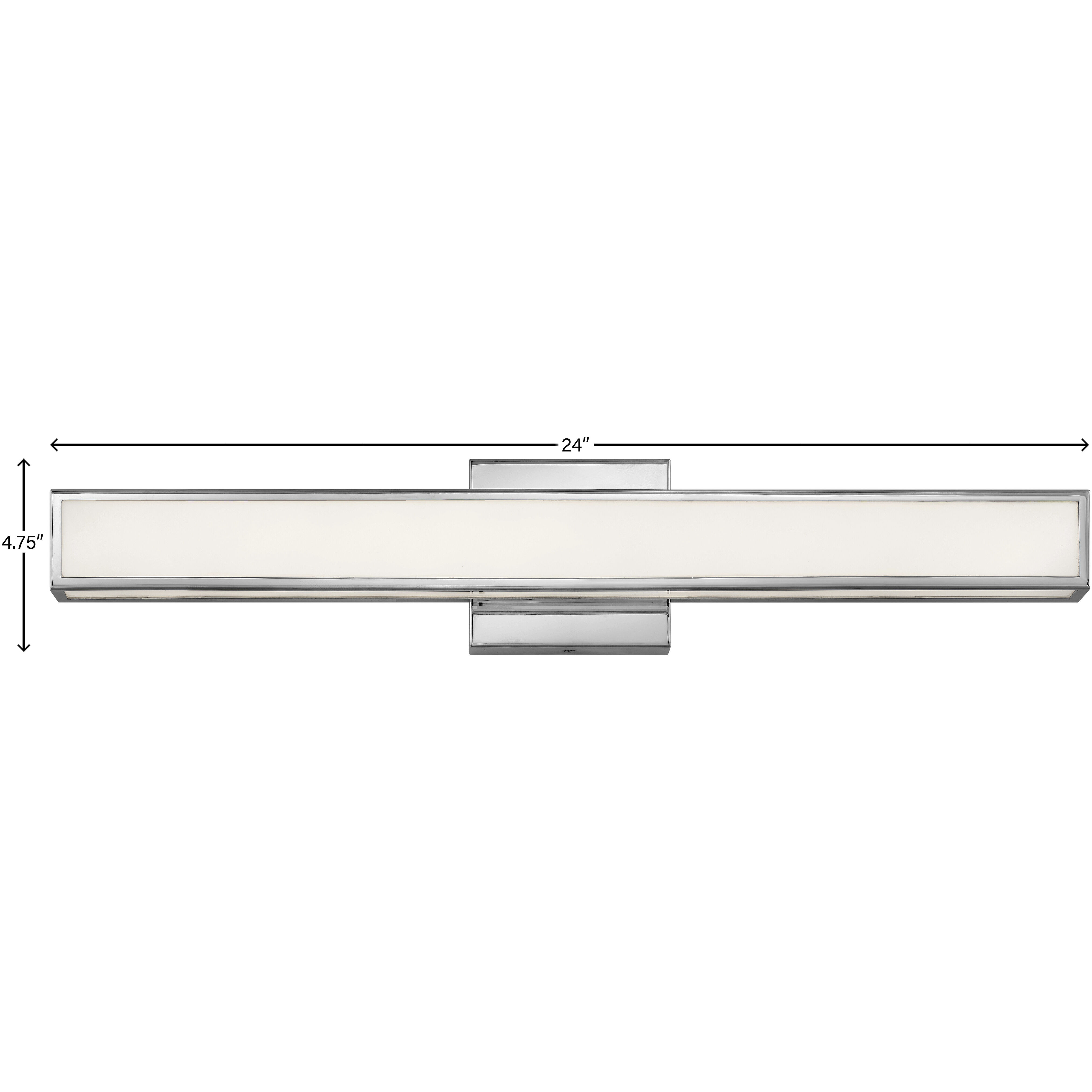 Alto LED 24 inch Chrome Vanity Light Wall Light, Vertical