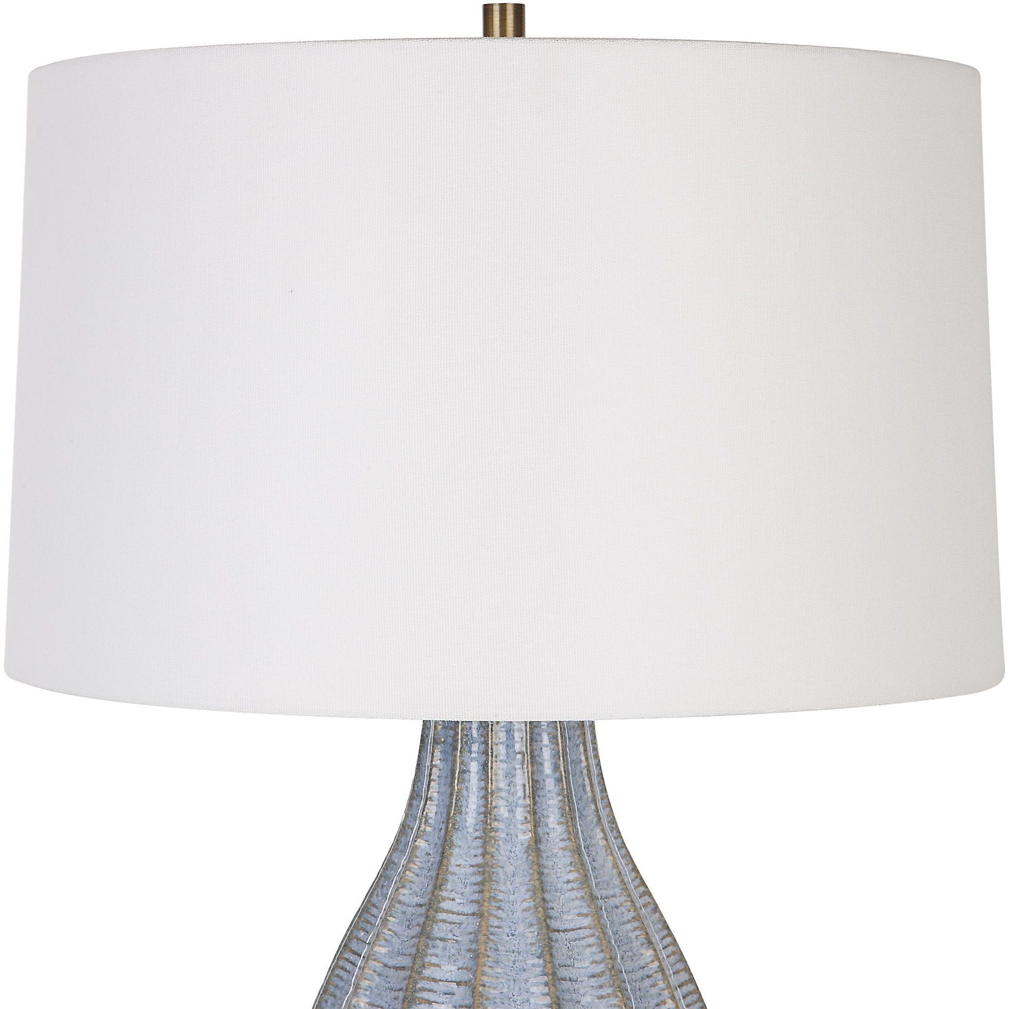 Veston 28 inch 150.00 watt Light Cornflower Blue Glaze Table Lamp Portable Light