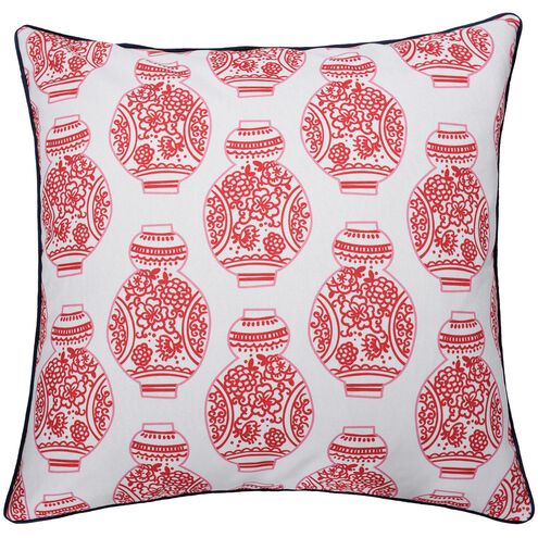 Dann Foley Double Sided Pillow 5 inch Red and White Throw Pillow