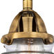 Nouveau 2 Small Canton 1 Light 5.25 inch Black Antique Brass Sconce Wall Light in Clear Glass