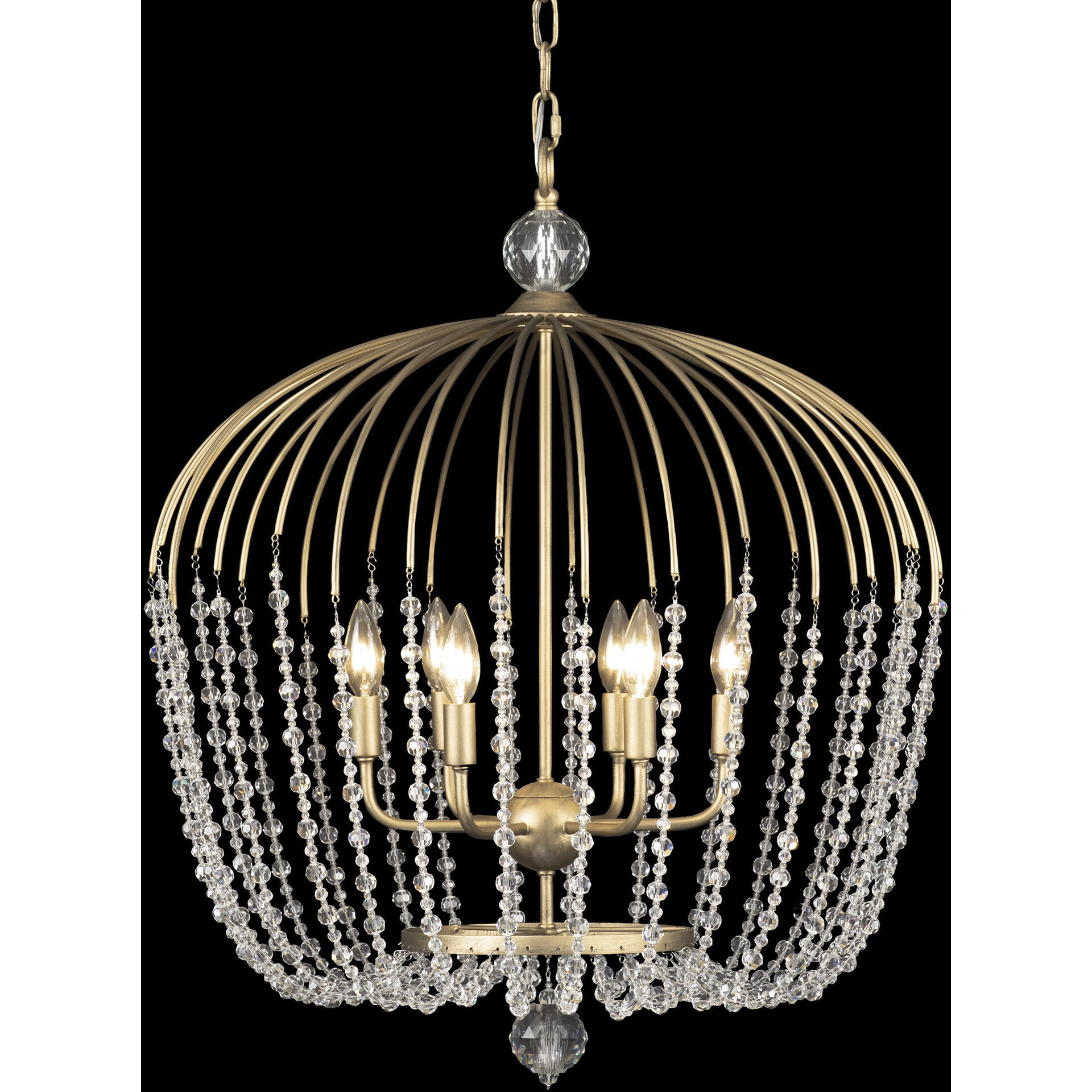 Voliere 6 Light 24.5 inch Havana Gold Pendant Ceiling Light