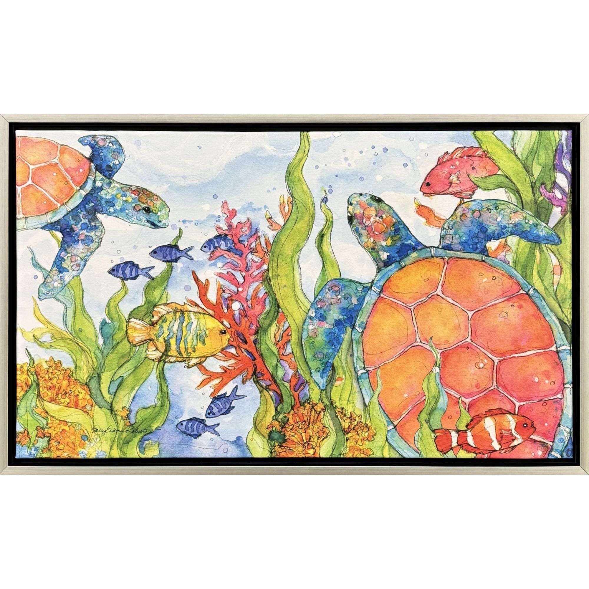 Under the Sea Blue and Green and Red and Orange Canvas, Propac