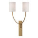 Colton 2 Light 14.75 inch Aged Brass Wall Sconce Wall Light