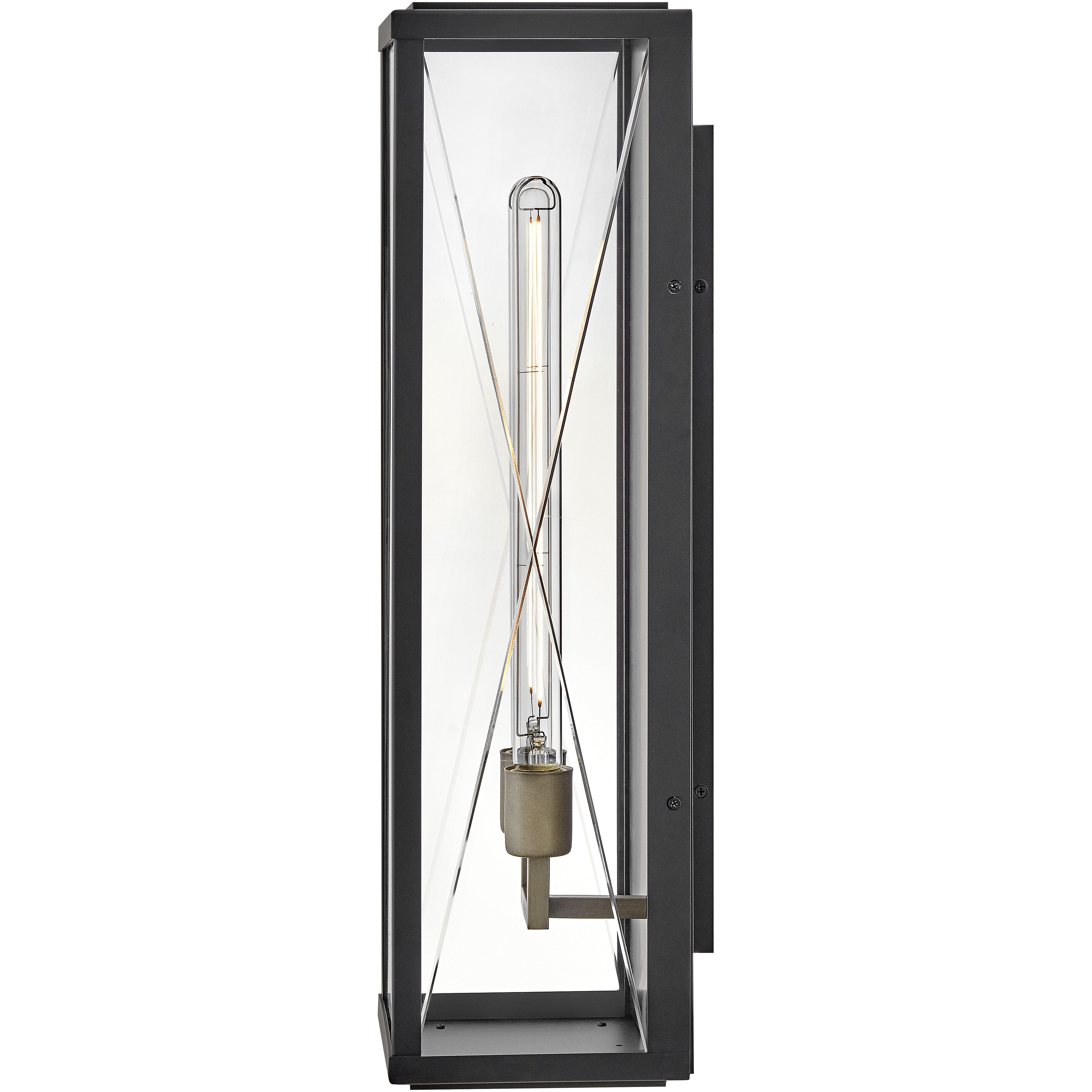 Monte 2 Light 25 inch Black with Burnished Bronze Outdoor Wall Mount
