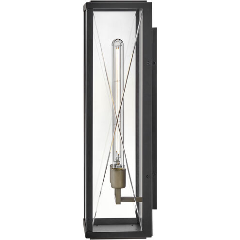 Monte 2 Light 25 inch Black with Burnished Bronze Outdoor Wall Mount