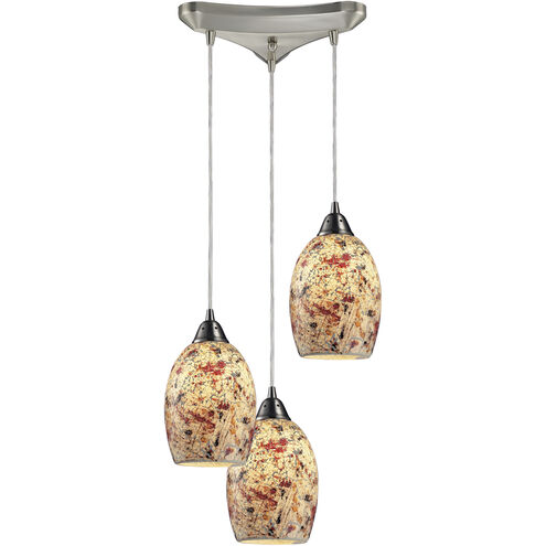 Avalon 3 Light 10 inch Satin Nickel Multi Pendant Ceiling Light, Configurable