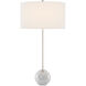 Villette 30.5 inch 150 watt Gray & White Veined Marble/Polished Nickel Table Lamp Portable Light