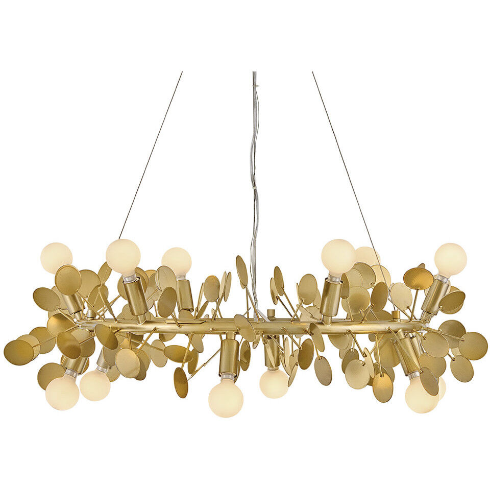 Lolli 12 Light 30 inch Distressed Brass Chandelier Ceiling Light