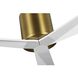 Paso 60 inch Vintage Brass with Matte White Blades Ceiling Fan
