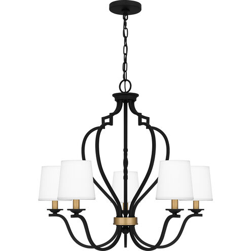 Wilkins 5 Light 27.5 inch Matte Black Chandelier Ceiling Light