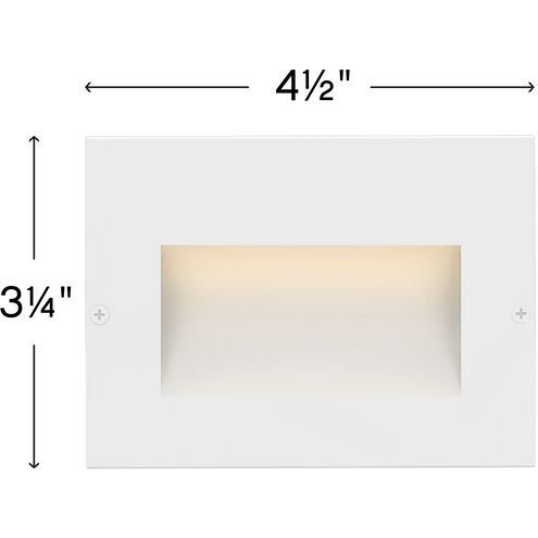 Taper 12v 1.90 watt Satin White Landscape Step Light, Horizontal