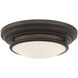 Transitional 2 Light 13 inch Oil Rubbed Bronze Flush Mount Ceiling Light