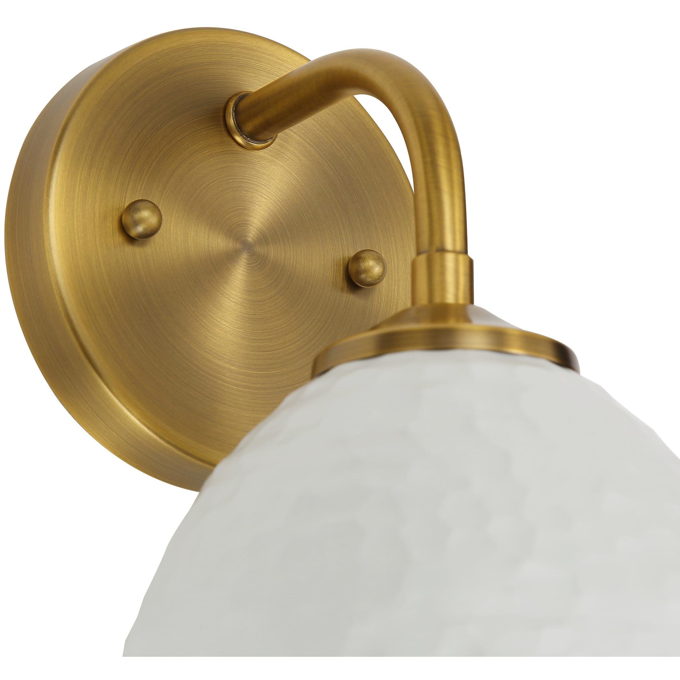 Shepard 1 Light 6.25 inch Modern Brass Wall Sconce Wall Light in Matte White