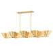 Reeve 8 Light 52 inch Vintage Gold Leaf Island Light Ceiling Light