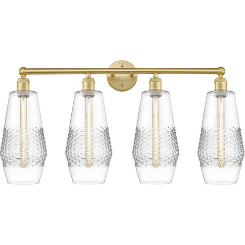 Windham 4 Light 34 inch Satin Gold Bath Vanity Light Wall Light