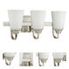 Neighborhood Grace 3 Light 21 inch Brushed Polished Nickel Vanity Light Wall Light in White Frosted Glass, Jeremiah