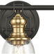 Chadwick 3 Light 23 inch Oil Rubbed Bronze with Satin Brass Vanity Light Wall Light