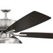 Pro Plus 119 52 inch Brushed Polished Nickel with Driftwood/Grey Walnut Blades Contractor Ceiling Fan, Pan