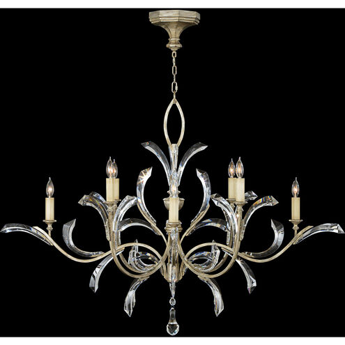 Beveled Arcs 8 Light 57 inch Silver Chandelier Ceiling Light