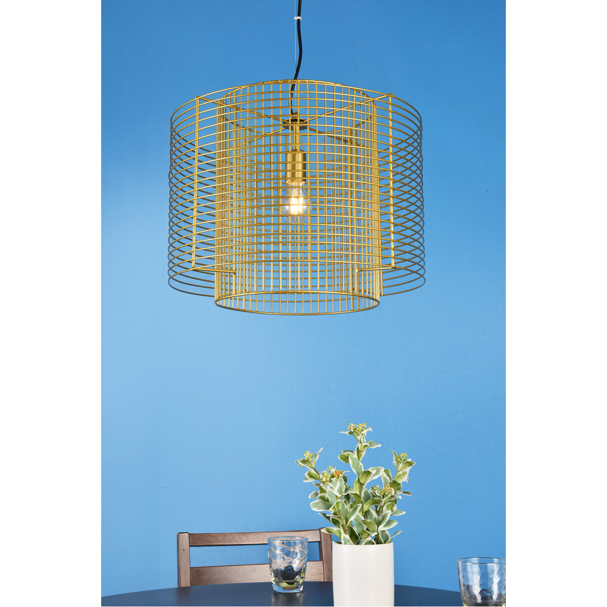 Deleon 1 Light 18.5 inch Brass Pendant Ceiling Light