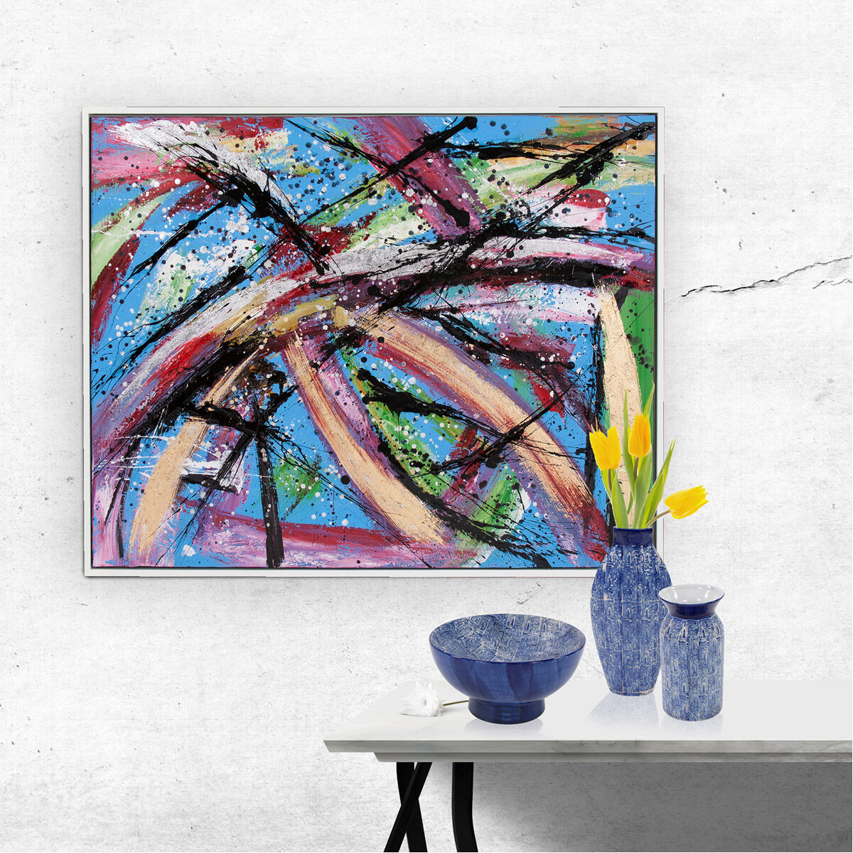 Fiesta 50 X 40 inch Hand Painted Wall Art