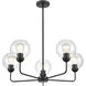 Boman 5 Light 28 inch Matte Black Chandelier Ceiling Light