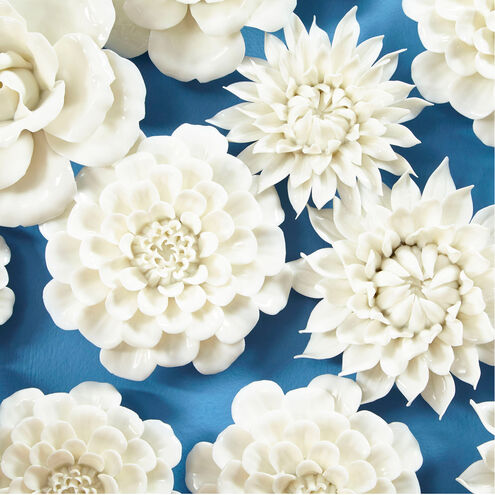 Flourishing Flowers Off White Glaze Wall Décor, Large