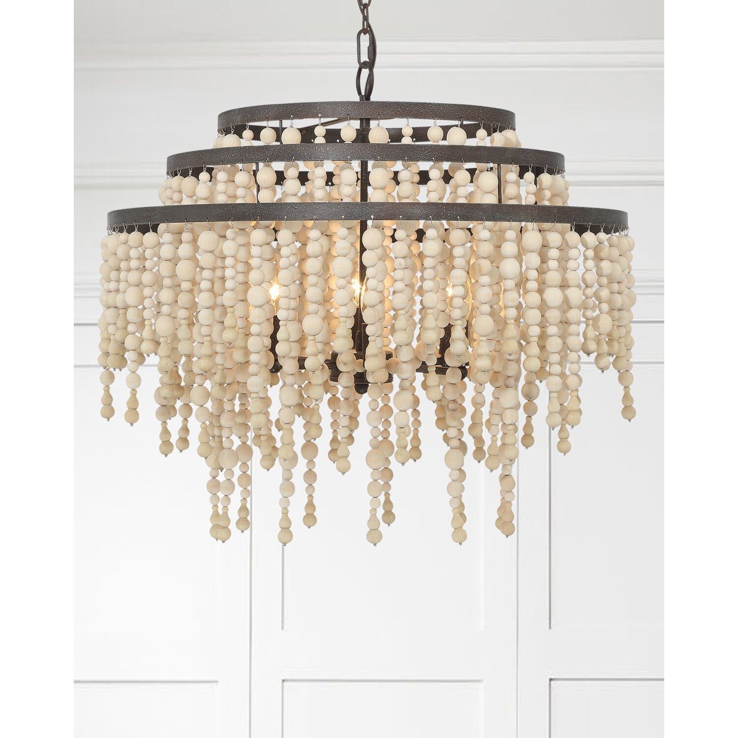 Poppy 6 Light 26.5 inch Forged Bronze Chandelier Ceiling Light