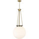 Beacon 1 Light 17.75 inch Brushed Brass Pendant Ceiling Light