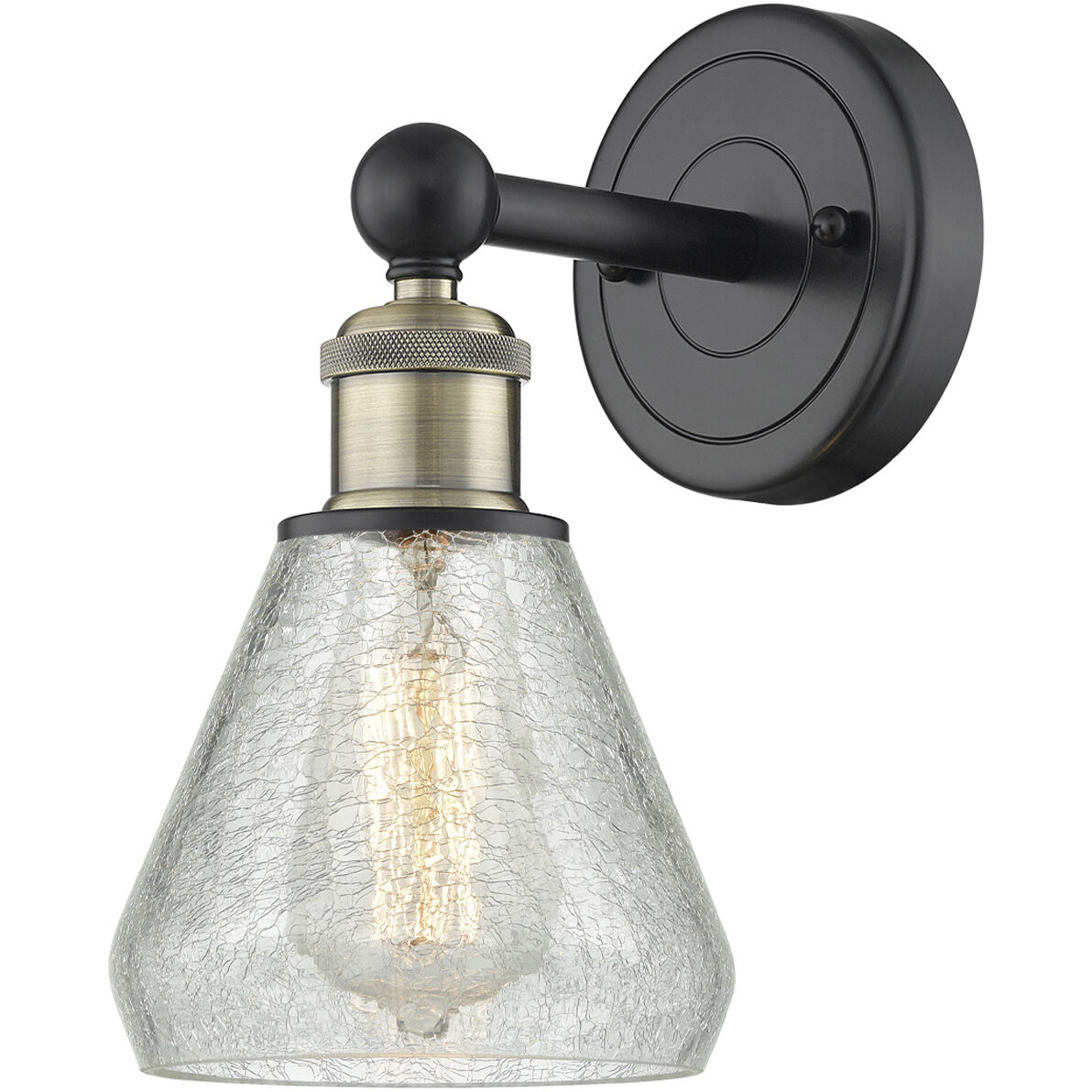 Conesus Sconce Wall Light in Black Antique Brass