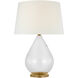 Paloma Contreras Vosges 33 inch 15.00 watt Clear Glass and Hand-Rubbed Antique Brass Table Lamp Portable Light, Large