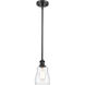 Ballston Ellery LED 5 inch Matte Black Pendant Ceiling Light in Clear Glass, Ballston