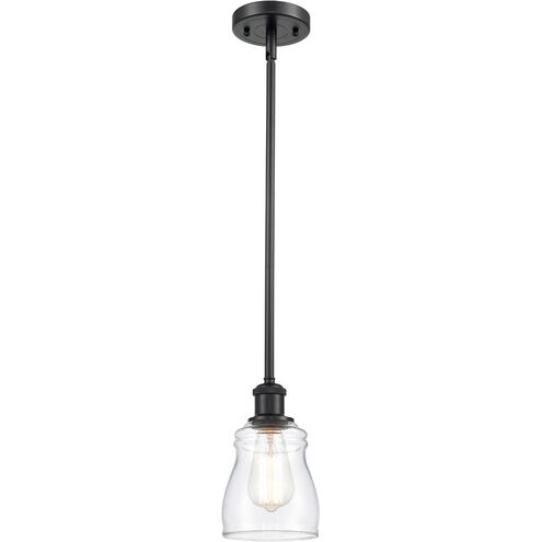Ballston Ellery LED 5 inch Matte Black Pendant Ceiling Light in Clear Glass, Ballston