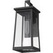 Alden 1 Light 15 inch Matte Black Exterior Wall Mount