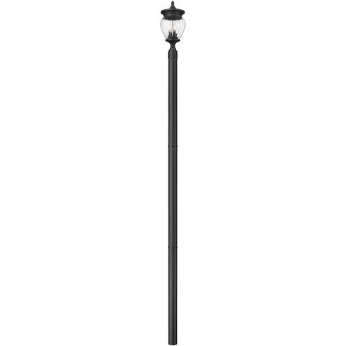 Davina 3 Light 114.25 inch Black Outdoor Post Mounted Fixture in G9