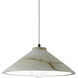 Radiance Collection - Flare 1 Light 11.75 inch Carrara Marble and Matte Black Pendant Ceiling Light in Replaceable Bulb, White, Form+Finish+Function