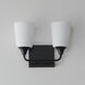 Hudson 2 Light 13 inch Black Bath Vanity Wall Light in Satin White